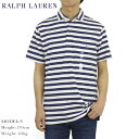 ポロ ラルフローレン クラシックフィット ボーダー柄 台襟 ポロシャツ ワイドカラー　ワンポイント Ralph Lauren Men's Cotton Jersey Border Polo Shirt US