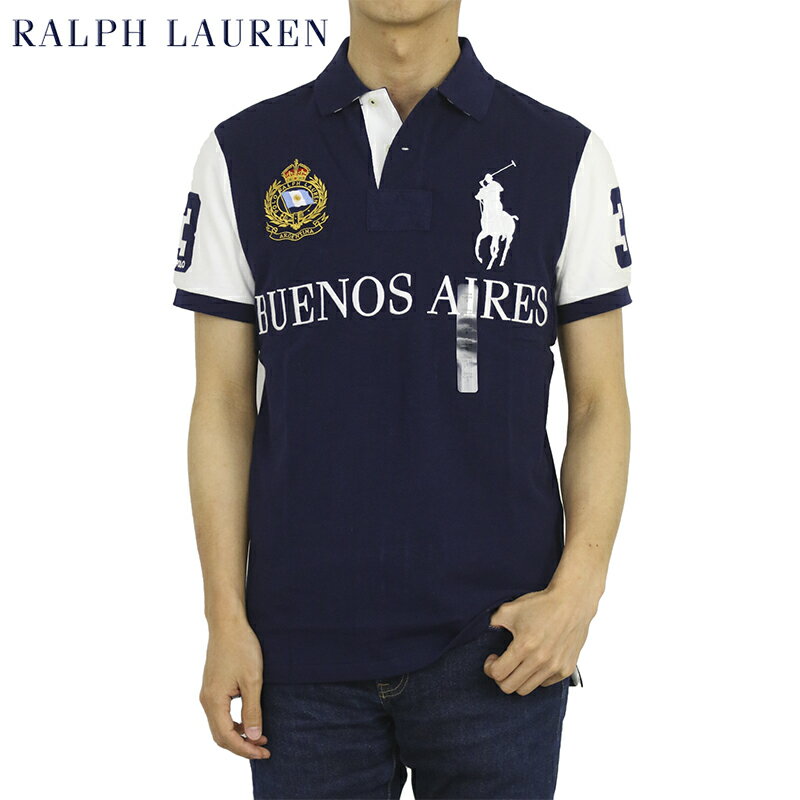 ポロ ラルフローレン カスタムスリムフィット 鹿の子 ポロシャツ ラガーシャツ POLO Ralph Lauren Men 039 s CUSTOM SLIM FIT Polo Shirt US BUENOS AIRES