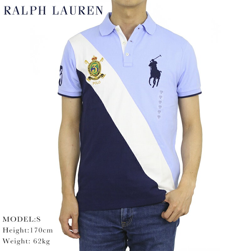 ポロ ラルフローレン カスタムスリムフィット 鹿の子 ポロシャツ エンブレム ビッグポニー刺繍 POLO Ralph Lauren Men's CUSTOM SLIM FIT USA Polo Shirt US