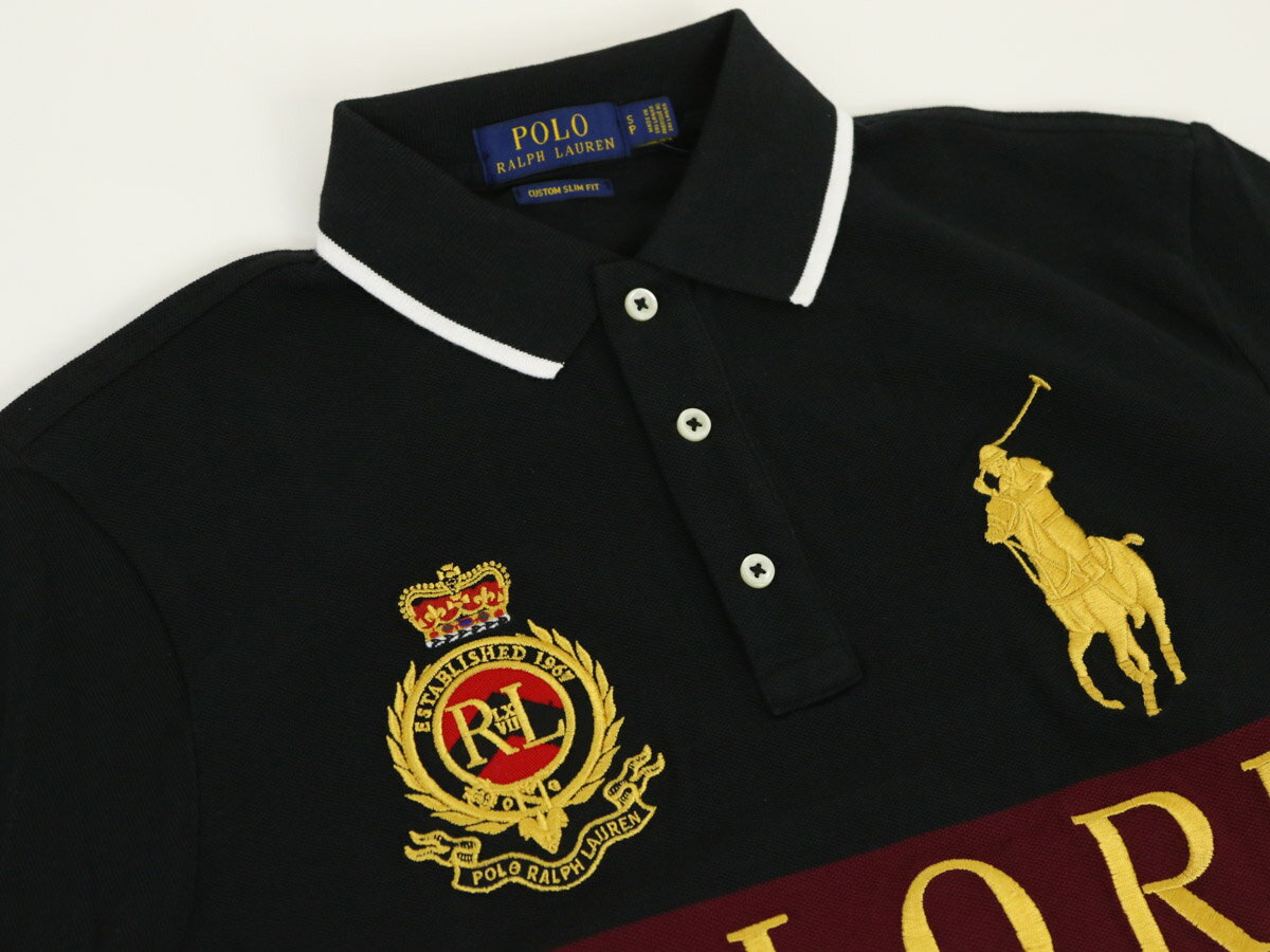 ポロ ラルフローレン カスタム スリム フィット ビッグポニー 刺繍 半袖 カノコ ポロシャツ POLO Ralph Lauren Men's 