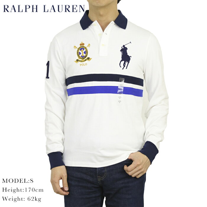 ポロ ラルフローレン カスタムスリムフィット 鹿の子 ビッグポニー 長袖ポロシャツ POLO Ralph Lauren Men's Cotton CUSTOM SLIM FIT Mesh l/s Polo Shirt US