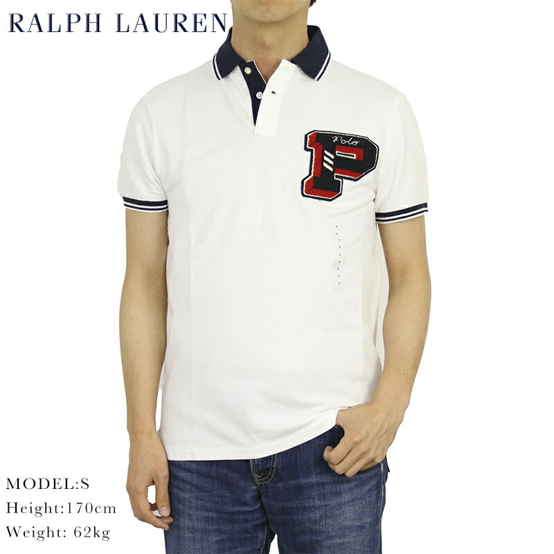 ラルフローレン ポロ ラルフローレン カスタムスリムフィット 鹿の子 ワッペン ポロシャツ ラガーシャツ POLO Ralph Lauren Men's CUSTOM SLIM FIT Polo Shirt US (UPS)