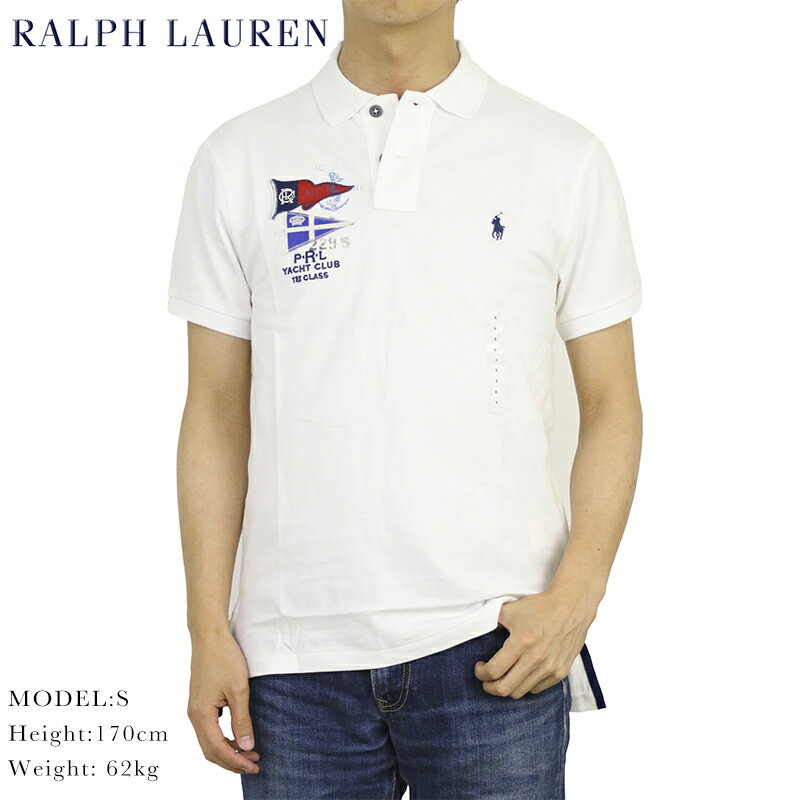 ポロ ラルフローレン メンズ カスタムスリムフィット ヨットクラブ ポロシャツ フラッグ ポニー刺繍 POLO Ralph Lauren Men's 