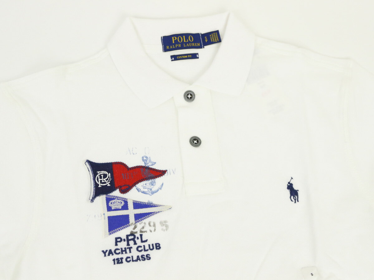 ポロ ラルフローレン メンズ カスタムスリムフィット ヨットクラブ ポロシャツ フラッグ ポニー刺繍 POLO Ralph Lauren Men's 