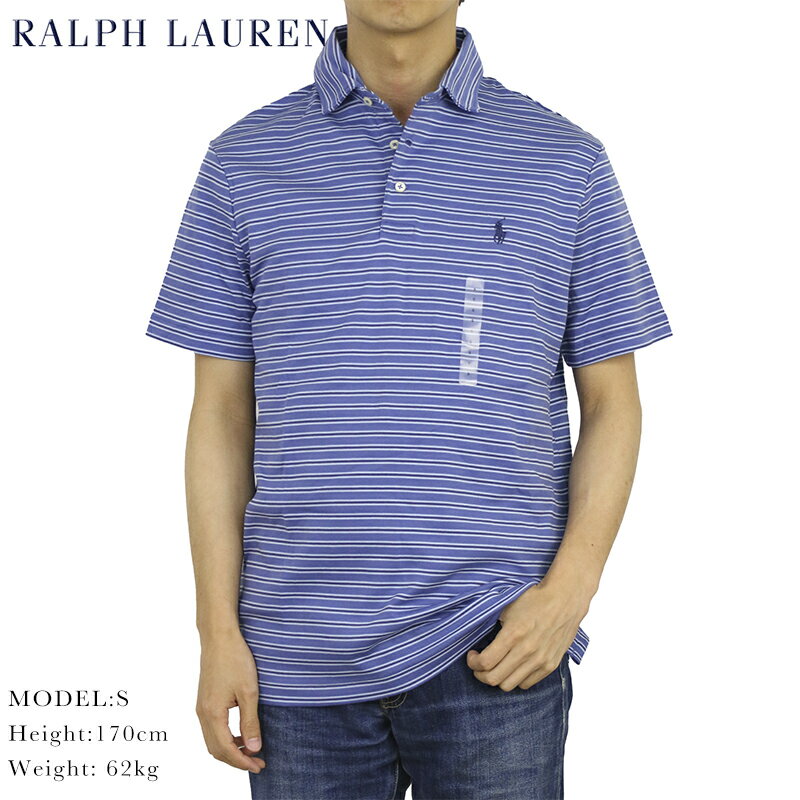 ラルフローレン ポロ ラルフローレン ボーダー柄 台襟 ポロシャツ ワイドカラー ワンポイント Ralph Lauren Men's Cotton Jersey Border Polo Shirt US