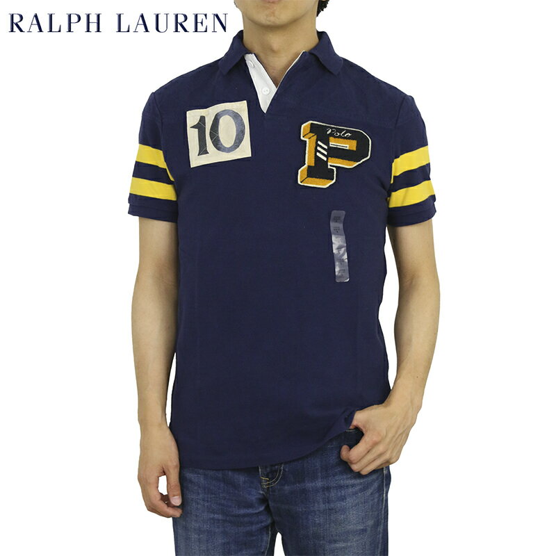 ポロ ラルフローレン カスタムスリムフィット 鹿の子 ワッペン ポロシャツ ラガーシャツ POLO Ralph Lauren Men's CUSTOM SLIM FIT Polo Shirt US (UPS)