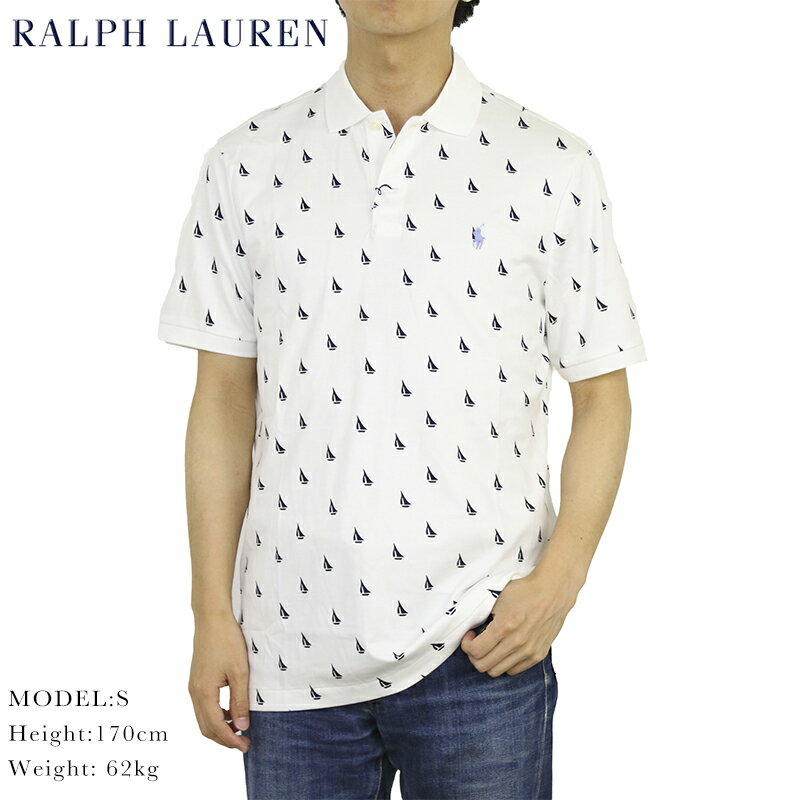 ポロ ラルフローレン ソフトタッチジャージー 総柄プリント ポロシャツ ワンポイント Ralph Lauren Men's Cotton Jersey Border Polo Shirt US