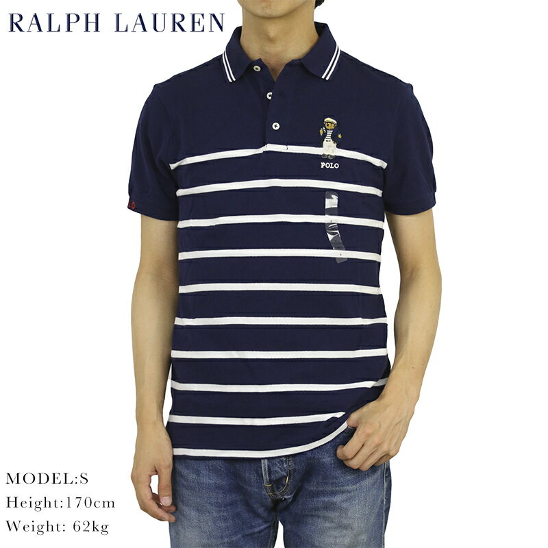 ポロ ラルフローレン カスタムスリムフィット 鹿の子 ポロシャツ ポロベアー POLO Ralph Lauren Men's CUSTOM SLIM FIT POLO BEAR Polo Shirt US