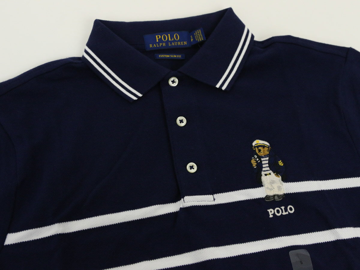 ポロ ラルフローレン カスタムスリムフィット 鹿の子 ポロシャツ ポロベアー POLO Ralph Lauren Men's CUSTOM SLIM FIT POLO BEAR Polo Shirt US