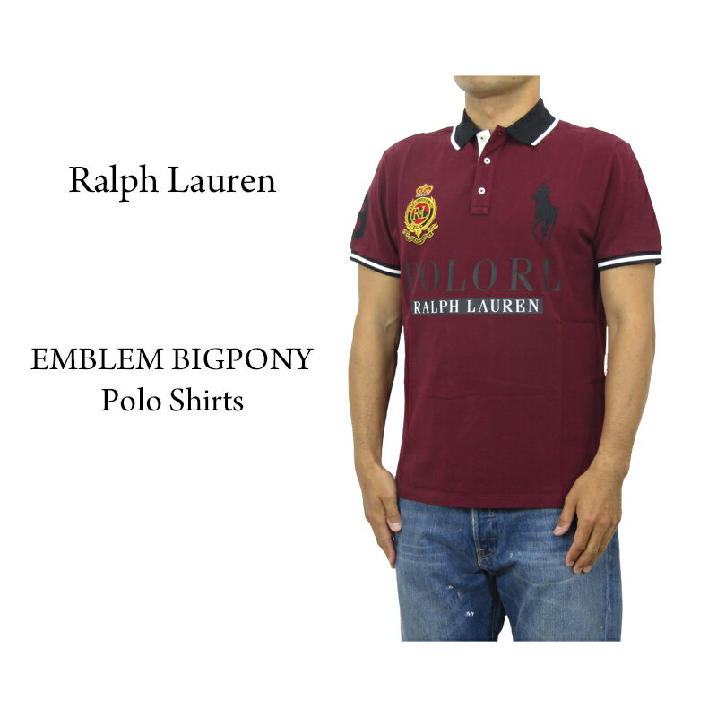 ポロ ラルフローレン カスタムスリムフィット 鹿の子 ポロシャツ エンブレム ビッグポニー刺繍 POLO Ralph Lauren Men's CUSTOM SLIM FIT Big Pony Polo Shirt US