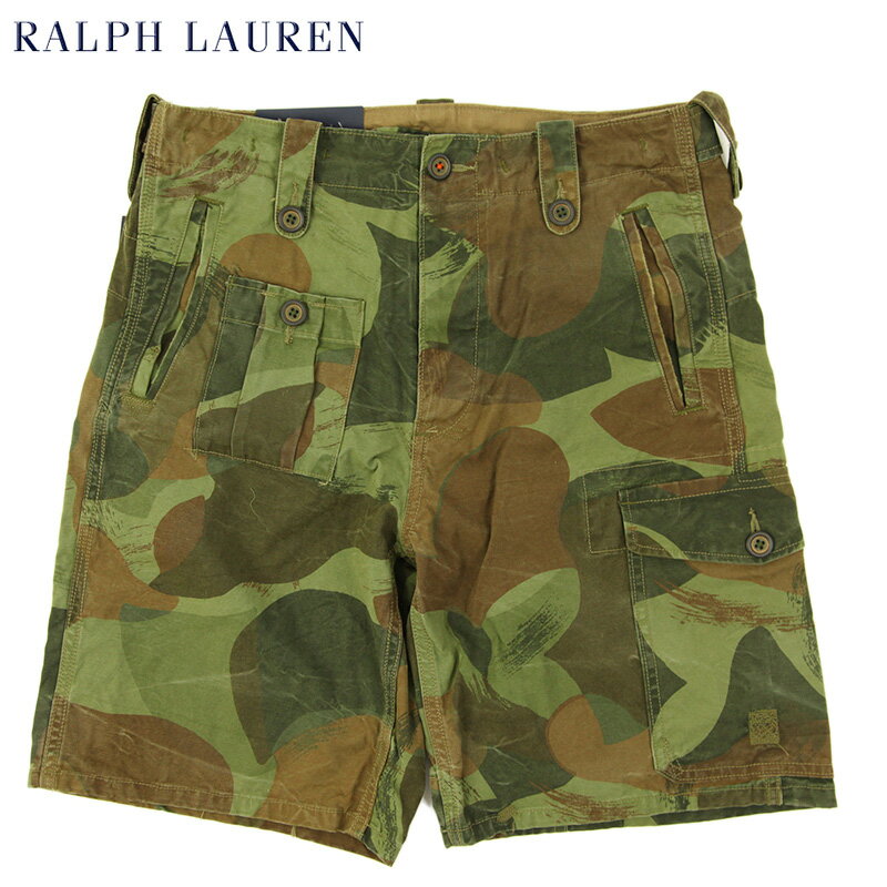 Ralph Lauren Men's Camo Print Canvas Cargo Shorts US ポロ ラルフローレン カーゴショーツ ショートパンツ 半ズボン