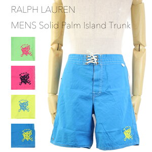 Ralph Lauren Men's "CROSSED MALLETS" Palm Island Trunk US ポロ ラルフローレン 無地 スイムショーツ （水着）