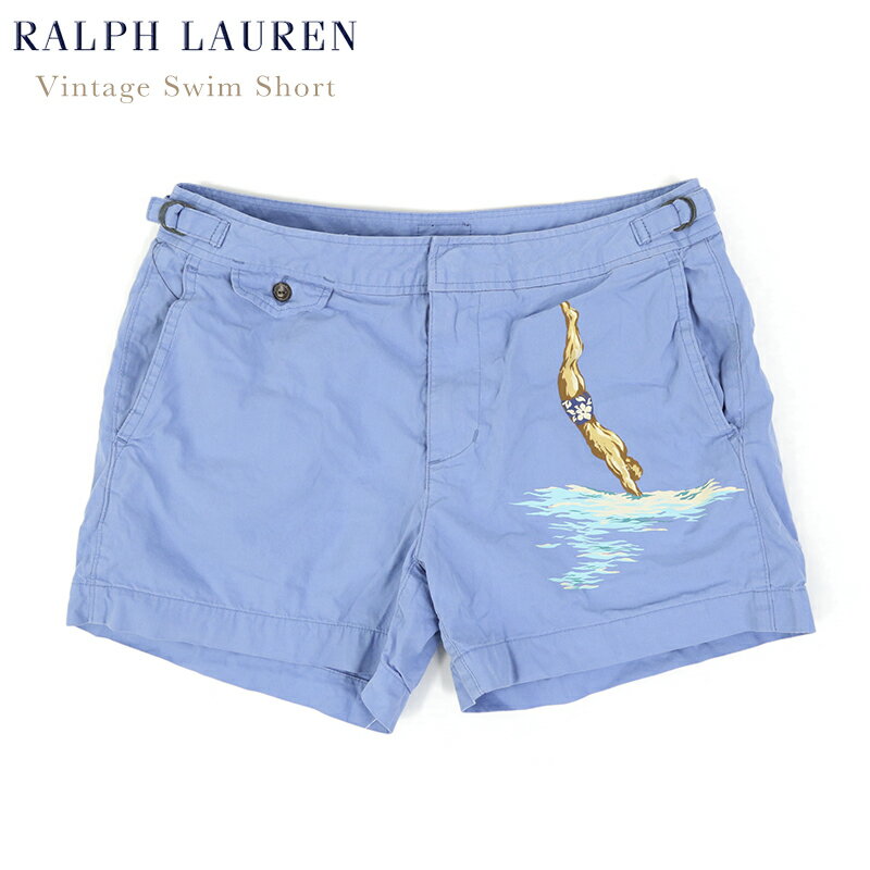 Ralph Lauren Men s Vintage Cotton/Nylon Swim Shorts US ポロ ラルフローレン ビンテージ コットン/ナイロン スイムショーツ 水着 