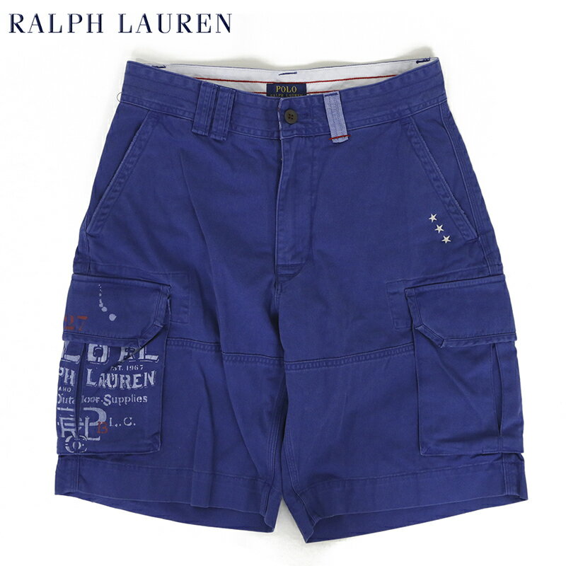 ポロ ラルフローレン ビンテージ加工 チノクロス ミリタリー カーゴショートパンツ　半ズボン POLO Ralph Lauren Men's Vintage Cargo Short US