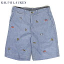 ポロ ラルフローレン 10インチ リラックスドフィット シャンブレー ショーツ ショートパンツ　半ズボン Ralph Lauren Men's 