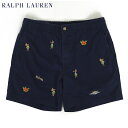 ポロ ラルフローレン ストレッチ クラシックフィット イージーショーツ ハワイアン刺繍 POLO Ralph Lauren Men's 