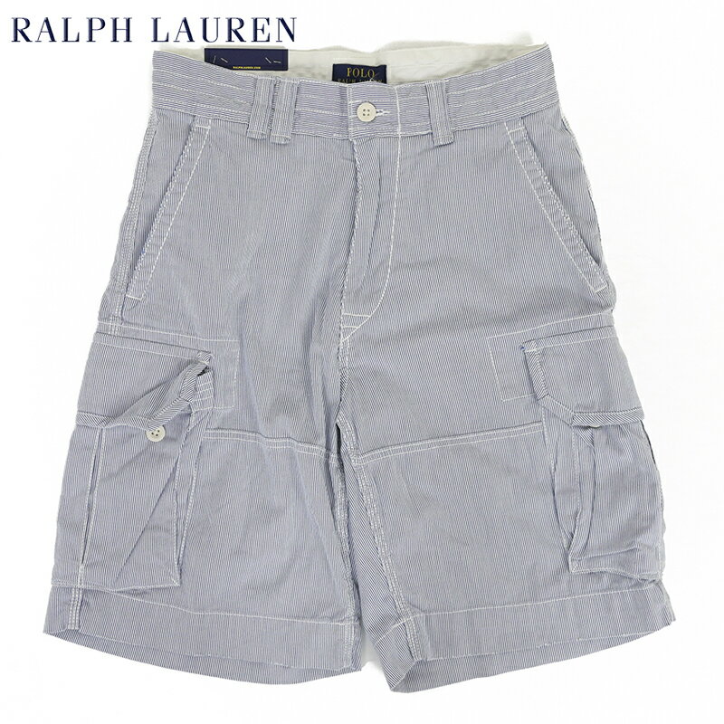 ポロ ラルフローレン ビンテージ ストライプ ミリタリー カーゴショートパンツ　半ズボン POLO Ralph Lauren Men's Cargo Short US