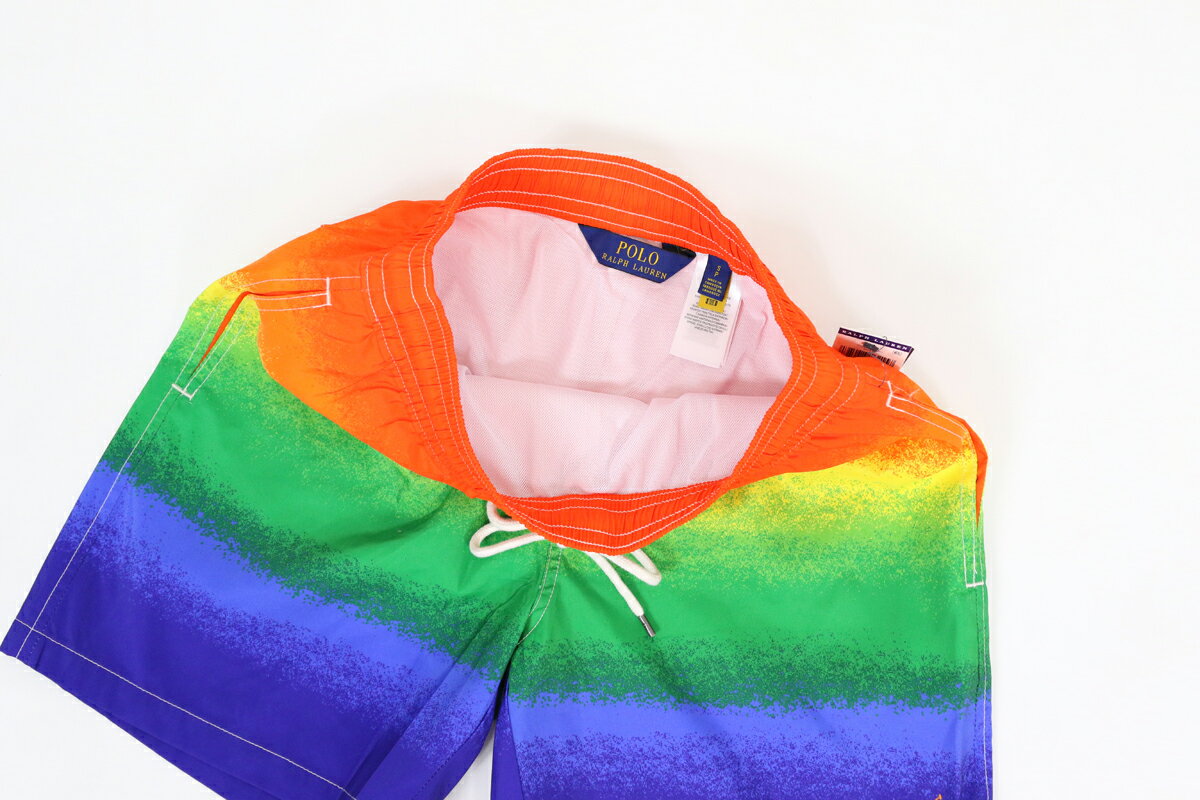 ポロ ラルフローレン メンズ レインボープリント スイムショーツ （水着）POLO Ralph Lauren Men's Rainbow Print Swim Shorts US