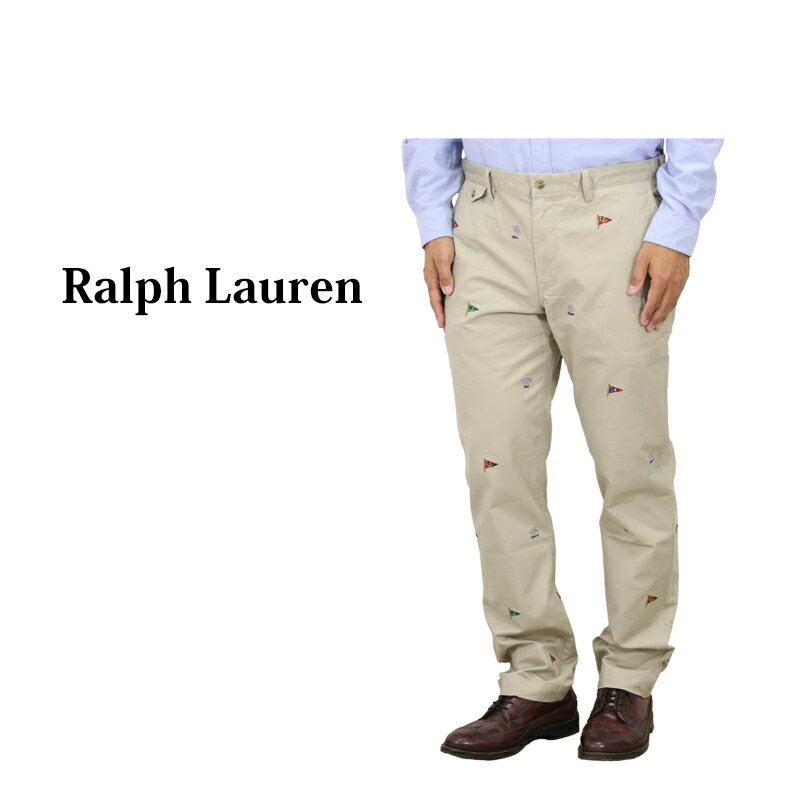 ポロ ラルフローレン メンズ ストレートフィット ノータック マルチ刺繍 チノパンツ 売れ筋 Polo Ralph Lauren Men's "STRETCH STRAIGHT FIT" Plain Front Chino Pant US