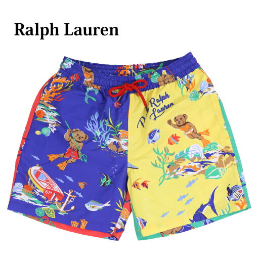 ポロ ラルフローレン メンズ パネル切替 ポロベアプリント スイムショーツ (水着)POLO Ralph Lauren Men's Panelled Polo Bear Print Swim Shorts US ポロ ラルフローレン メンズ パネル切替 ポロベアプリント スイムショーツ (水着)POLO Ralph Lauren Men's Panelled Polo Bear Print Swim Shorts US