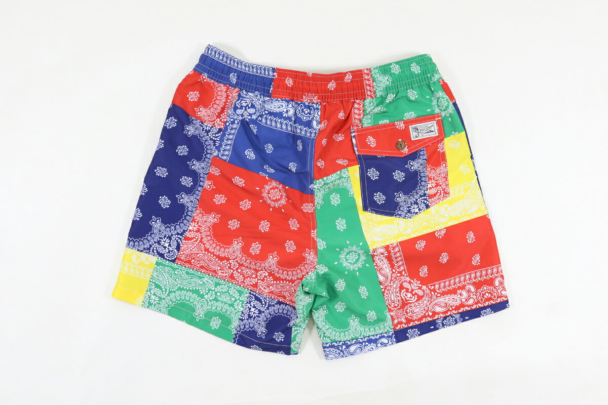 ポロ ラルフローレン メンズ ペイズリー パッチワーク プリント スイムショーツ（水着）POLO Ralph Lauren Men's Paisley Patchwork Swim Shorts US