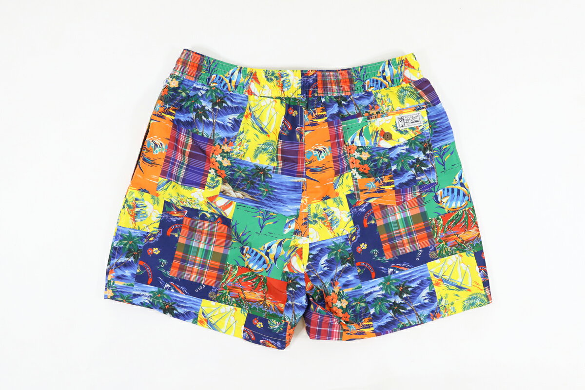ポロ ラルフローレン メンズ アロハ パッチワーク プリント スイムショーツ（水着）POLO Ralph Lauren Men's Hawaiian Patchwork Swim Shorts US