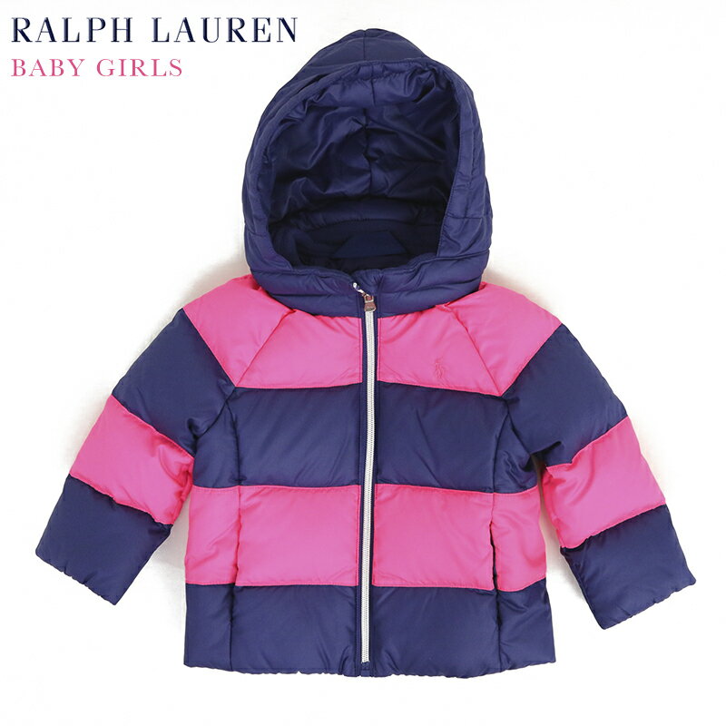 ポロ ラルフローレン (幼児)ベイビーサイズ ガールズ ダウンジャケット パーカ(3M-24M) POLO by Ralph Lauren Baby Down Jacket US