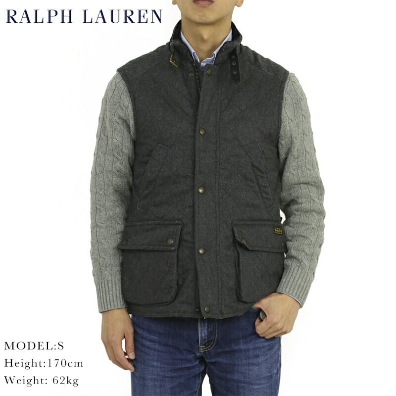 Ralph Lauren Men's WOOL Quilted Vest USラルフローレン メンズ ウールシェル キルティング ベスト