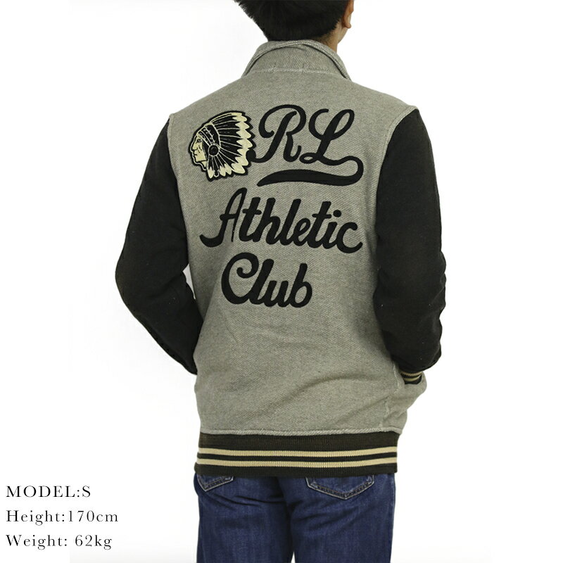 Ralph Lauren Men's Fleece Varsity Jacket USラルフローレン スウェット スタジアムジャンパー スタジャン インディアン