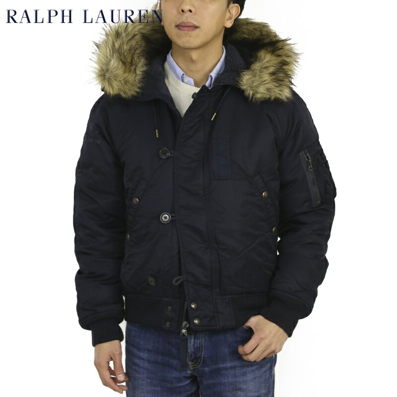 ポロ ラルフローレン メンズ ファー付きフード N-2B型 ダウンジャケット フライトジャケット POLO Ralph Lauren Men's N-2B Down Parka Flight JacketUS