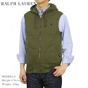 POLO by Ralph Lauren Men's Fleece Vest Hoodie USポロ ラルフローレン 中綿入り スウェット ベスト フード