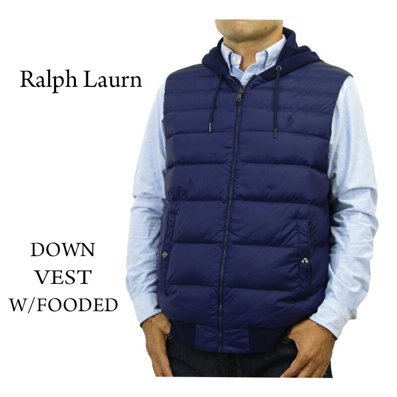 ポロ ラルフ ローレン ダウンベスト メンズ ポロ ラルフローレン ダウンベスト ジャージー フーディー POLO Ralph Lauren Men's Down Vest Face Jersey Hoodie US