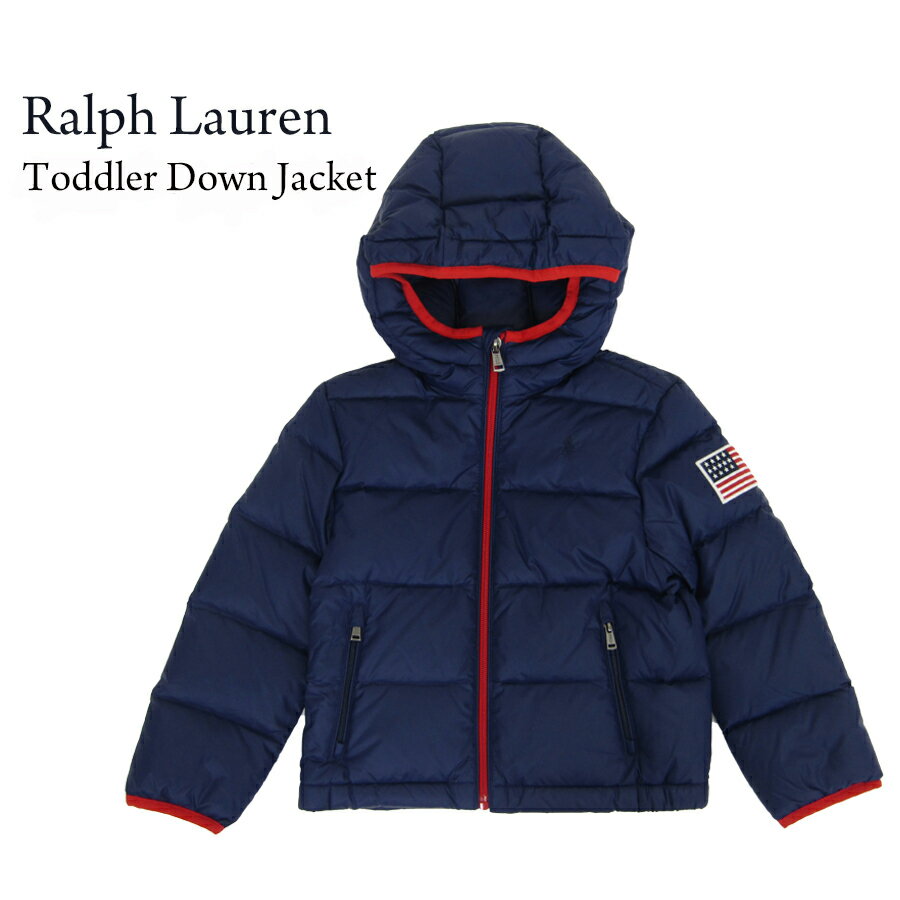 ポロ ラルフローレン 子供用のダウンジャケット フラッグ ワッペン (TODDLER) BOYS(2-7) POLO by Ralph Lauren Flag Down Jacket US