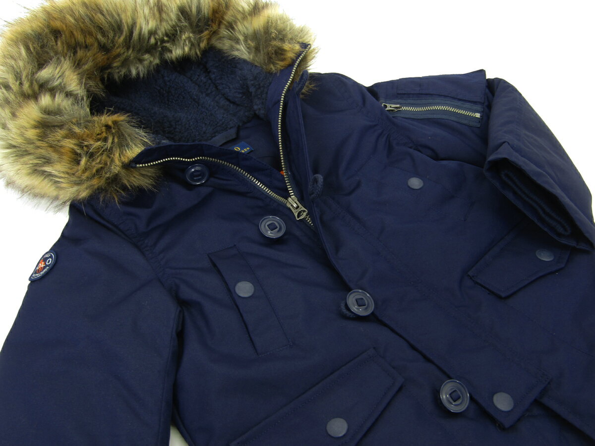 ポロ ラルフローレン ボーイズサイズのファー付きフード ダウンジャケット POLO by Ralph Lauren Boy's Down Parka Jacket US