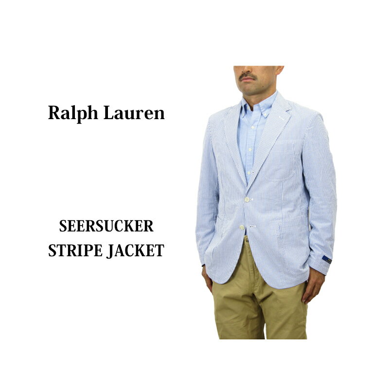 ݥ ե å ȥ饤 3ܥ󥸥㥱å ֥쥶 POLO by Ralph Lauren Men's Seersucker Sport Coat US