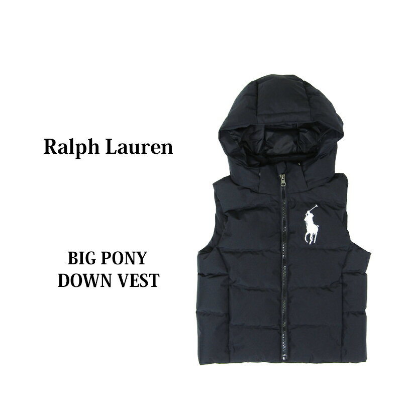 ポロ ラルフローレン 子供用のダウンベスト パーカー ビッグポニー刺繍 TODDLER BOYS 2-7 POLO Ralph Lauren Big Pony Down Vest US