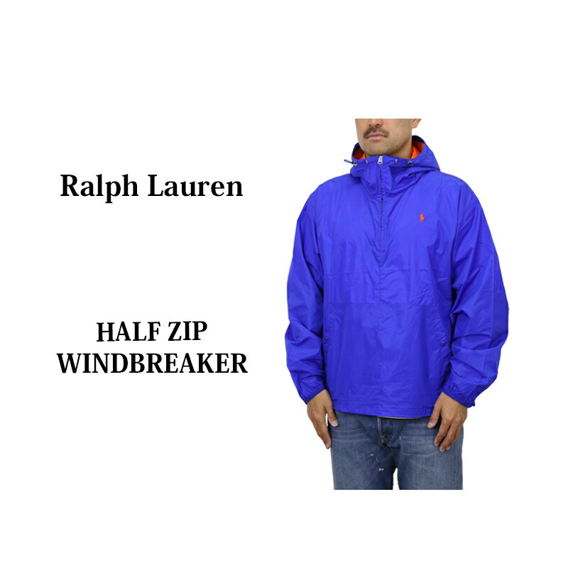 | t[ Y n[tWbv vI[o[ EChu[J[ WPbg p[J[ POLO Ralph Lauren Men's 1/2 Zip Pullover WindBreaker Jacket Parka