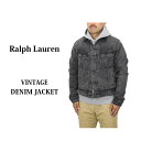 | t[ Y re[WH fjWPbg POLO Ralph Lauren Men's Faded Denim Rider Jacket US