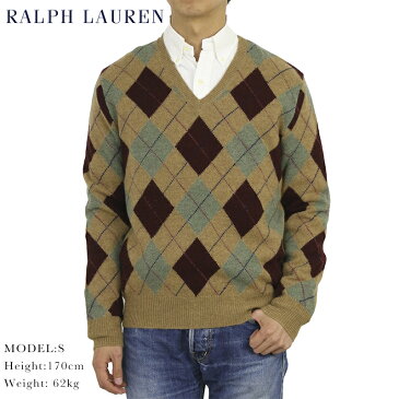 ポロ ラルフローレン アーガイル Vネックセーター POLO Ralph Lauren Men's Argyle Knit Sweater US