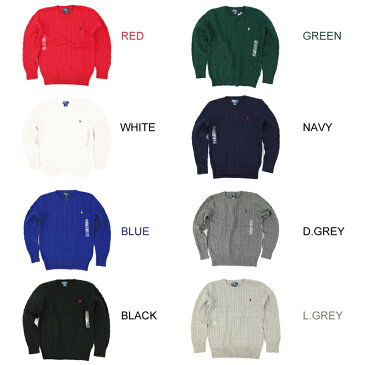 (SCHOOL) Ralph Lauren Boy's Cotton Crew Sweater ラルフローレン ボーイズ クルーネックセーター 売れ筋