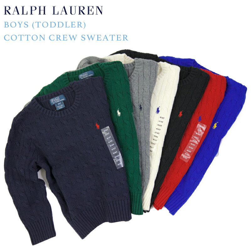 (TODDLER) Ralph Lauren Boy 039 s(5-7) Cotton Crew Sweater ラルフローレン ボーイズ クルーネックセーター