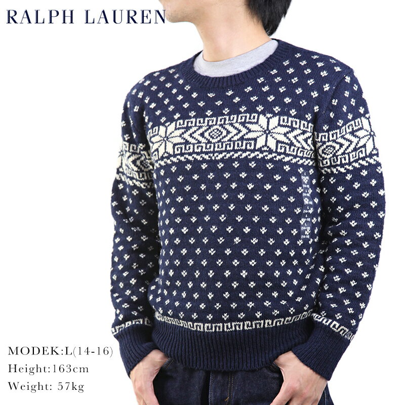 (SCHOOL) Ralph Lauren Boy 039 s Nordic Crew Sweater ラルフローレン ボーイズ クルーネックセーター