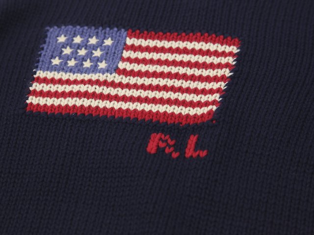 (2-7)Ralph Lauren Boy's(2-7) Crew-neck Flag Sweater ラルフローレン ボーイズ クルーネックセーター