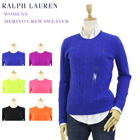 Ralph Lauren Women's Merino Cable Crew Sweater USラルフローレン レディース メリノウール クルーネック セーター