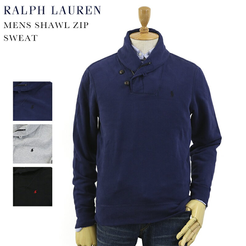 Ralph Lauren Men's Zip Shawl Collar Fleece Pullo