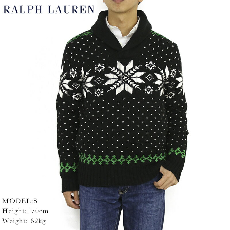 Ralph Lauren Men's Snowflake Shawl Sweater US ݥ ե 硼륫顼 