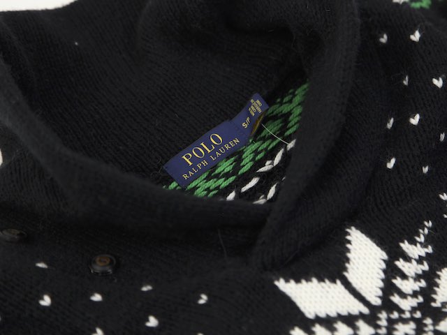 Ralph Lauren Men's Snowflake Shawl Sweater US ポロ ラルフローレン ショールカラー セーター