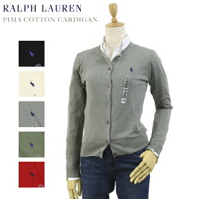 Ralph Lauren Women's Pima Cotton Cardigan USラルフローレン レディース ピーマコットン 丸首 カーディガン