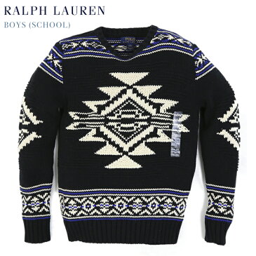 Ralph Lauren Boy's Native Cotton Crew Sweater ラルフローレン ボーイズ ネイティブ柄 クルーネック セーター