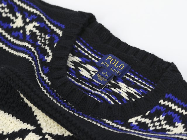 Ralph Lauren Boy's Native Cotton Crew Sweater ラルフローレン ボーイズ ネイティブ柄 クルーネック セーター